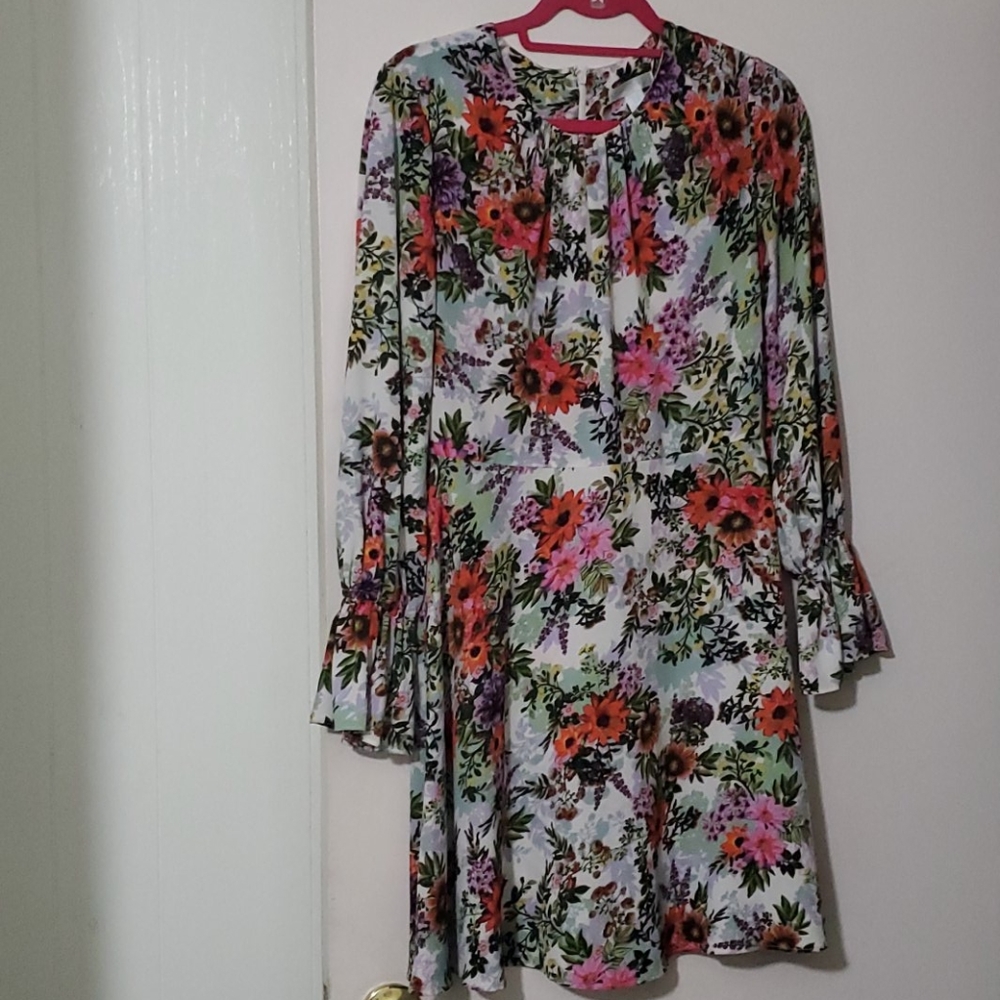 Floral Feminine long sleeved dress